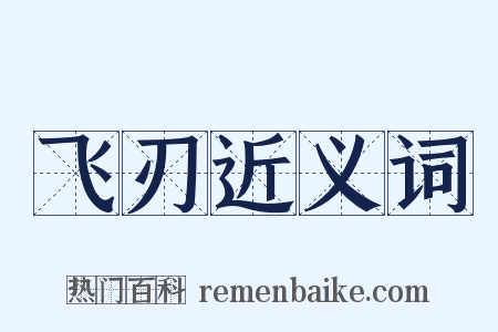 飞刃近义词是什么意思的图片